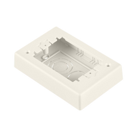 Caja de Pared Superficial Sencilla, de Dos Piezas, Uso Universal con Placas de Pared, Color Blanco