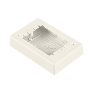 Caja de Pared Superficial Sencilla, de Dos Piezas, Uso Universal con Placas de Pared, Color Blanco