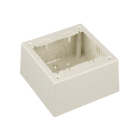 Caja de Pared Superficial Doble, con Divisor Opcional, Uso Universal con Placas de Pared, Color Blanco Mate