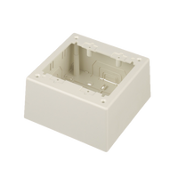 Caja de Pared Superficial Doble, con Divisor Opcional, Uso Universal con Placas de Pared, Color Blanco Mate