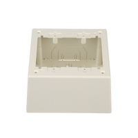 Caja de Pared Superficial Doble, con Divisor Opcional, uso Universal con Placas de Pared, Color Blanco Mate