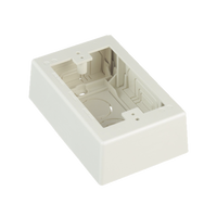 Caja de Pared Superficial, Uso Universal con Placas de Pared, con Cinta Adhesiva, Color Blanco Mate
