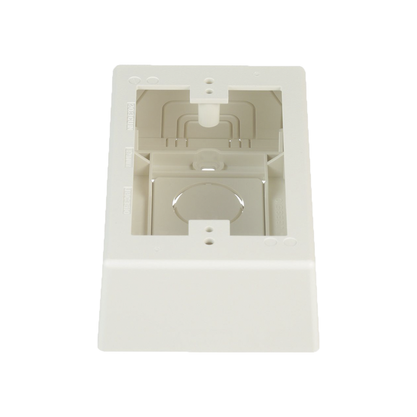 Caja de Pared Superficial, Uso Universal con Placas de Pared, con Cinta Adhesiva, Color Blanco Mate