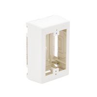 Caja de Pared Superficial, Uso Universal con Placas de Pared, con Cinta Adhesiva, Color Blanco Mate