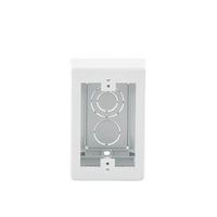 Caja de Pared Superficial, Uso Universal con Placas de Pared, con Cinta Adhesiva, Color Blanco