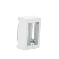 Caja de Pared Superficial, Uso Universal con Placas de Pared, con Cinta Adhesiva, Color Blanco