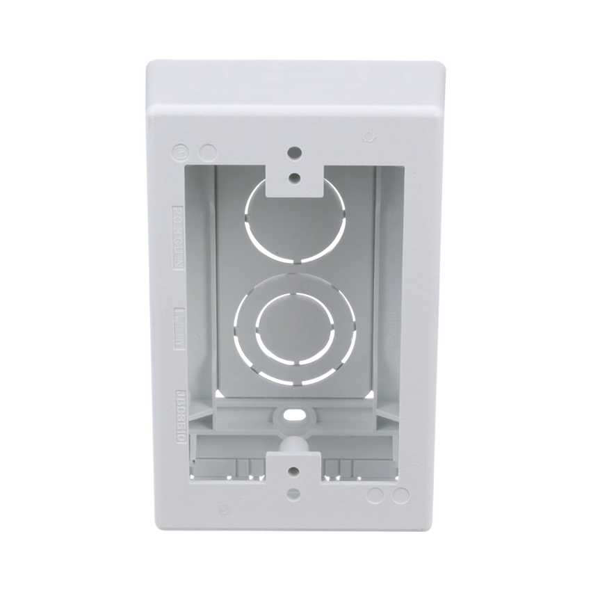 Caja de Pared Superficial, uso Universal con Placas de Pared, Con Cinta Adhesiva, Color Blanco