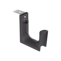 Sujetador STRONGHOLD tipo J (J-Hook), Con Soporte para Montaje en Techo, Para 180 Cables Cat6, Nylon 6.6, Color Negro, 10 piezas