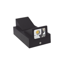 Lámpara Arbotante 6 W 330 lm / Dimensiones 141 x 80 mm / 85 - 265 Vca~ 50/60Hz / Luz Cálida 2 700 K / Uso en exterior IP 54.