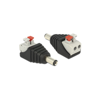 Adaptador Tipo Jack de 3.5 mm Macho Polarizado de 12 Vcc con Terminales de Presión
