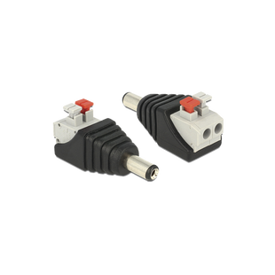 Adaptador Tipo Jack de 3.5 mm Macho Polarizado de 12 Vcc con Terminales de Presión