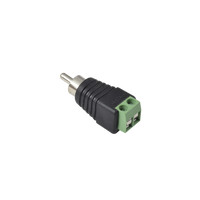 Adaptador RCA Macho Tipo Jack Polarizado / Terminales Tipo Tornillo / Polarizado (+/-) / Recomendado para Video y Audio en Sistemas de Video Vigilancia a 2 Hilos