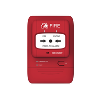 (HikFire) Botón Manual de Alarma contra Incendios / Comunicación LoRa / Indicador Multicolor / Reseteo con Llave / Instalación en Pared