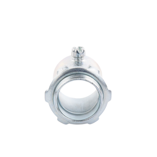 Conector 1" (25mm) pared delgada con tornillo tipo americano galvanizado etiqueta verde