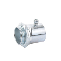 Conector 1" (25mm) pared delgada con tornillo tipo americano galvanizado etiqueta verde
