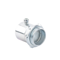 Conector 1" (25mm) pared delgada con tornillo tipo americano galvanizado etiqueta verde