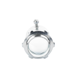 Conector 1 1/2" (38mm) pared delgada con tornillo galvanizado etiqueta verde