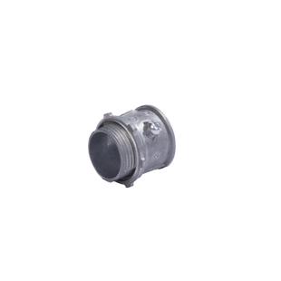 Conector 1 1/2" (38mm) pared delgada con tornillo galvanizado etiqueta verde