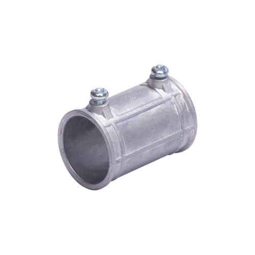 COPLE 1/2" (13MM) PARED DELGADA CON TORNILLO TIPO AMERICANO, GALVANIZADO - ETIQUETA VERDE