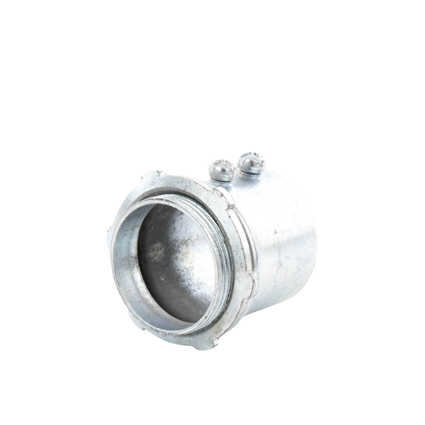 Conector 3/4" (19mm) pared delgada con tornillo tipo americano galvanizado etiqueta verde