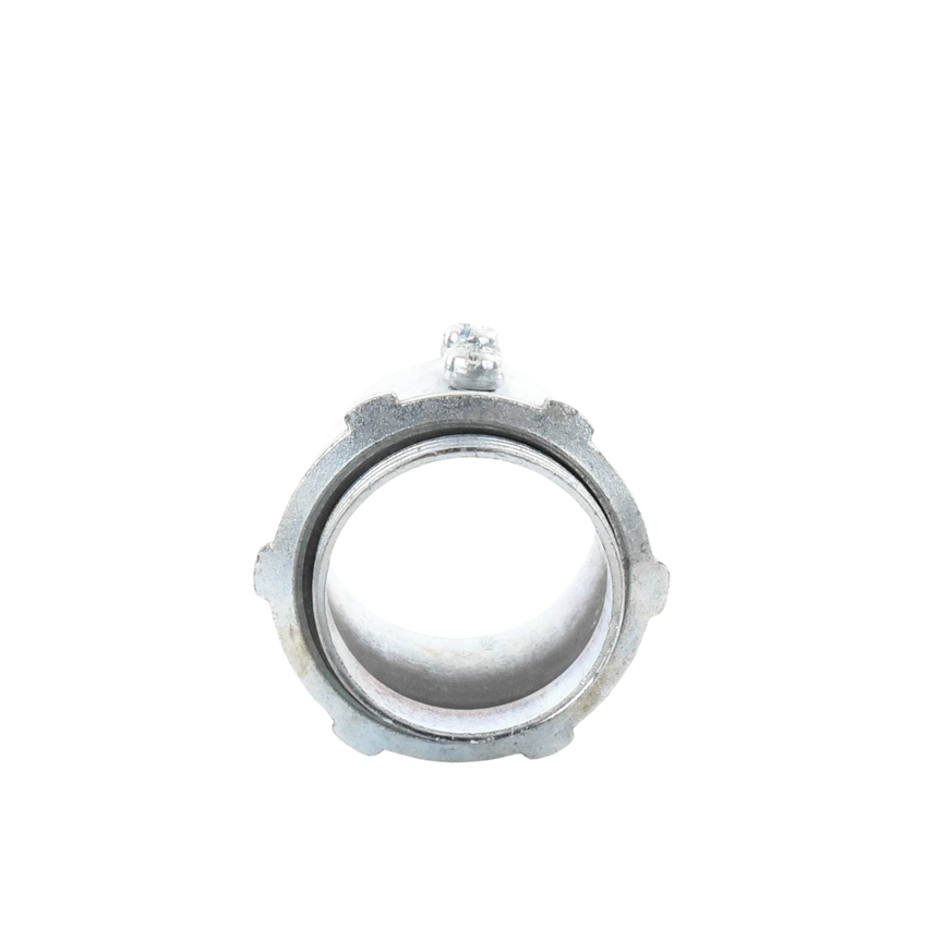 Conector 3/4" (19mm) pared delgada con tornillo tipo americano galvanizado etiqueta verde