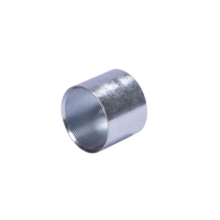 Cople 1 1/4" (32mm) pared gruesa con rosca galvanizado etiqueta amarilla