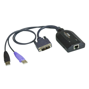 Adaptador KVM DVI USB compatible Smart Card con Virtual Media