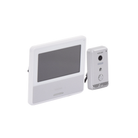 KIT DE VIDEOPORTERO IP COLOR NEGRO / Apertura con app / Súper elegante / Monitor WIFI / Alimentación 110vca
