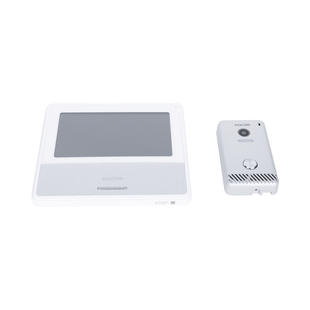 KIT DE VIDEOPORTERO IP COLOR BLANCO / Apertura con app / Súper elegante / Monitor WIFI /  Alimentación 110vca
