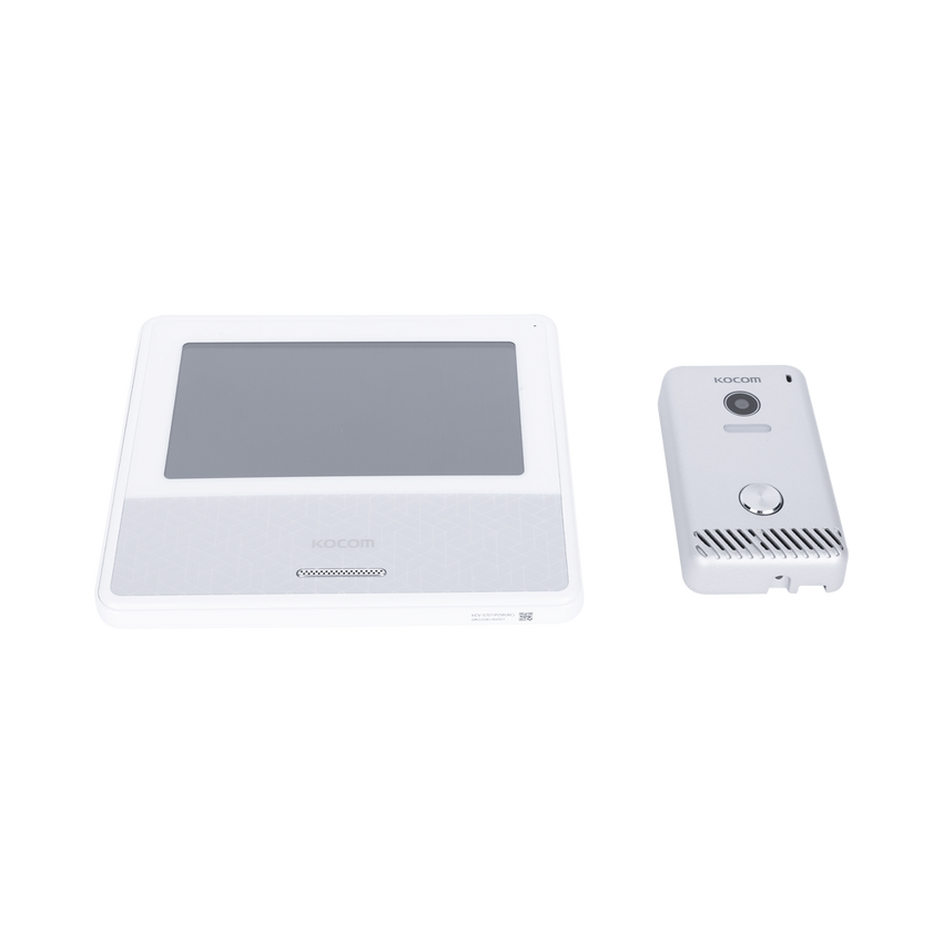 KIT DE VIDEOPORTERO IP COLOR BLANCO / Apertura con app / Súper elegante / Monitor WIFI /  Alimentación 110vca