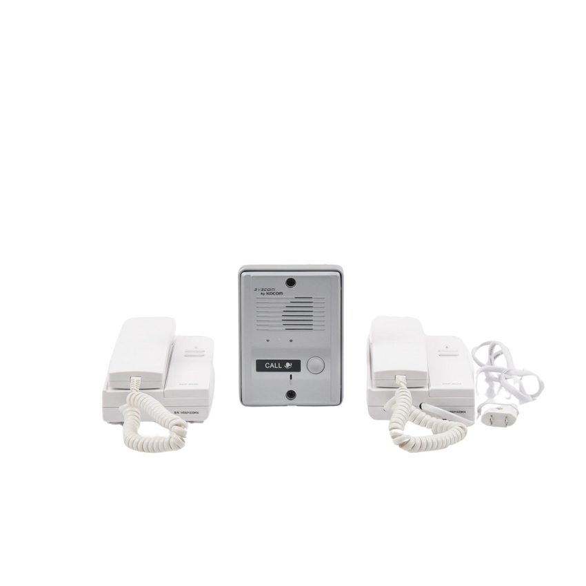 Kit de Audio Portero con 2 Auriculares y Frente de Calle
