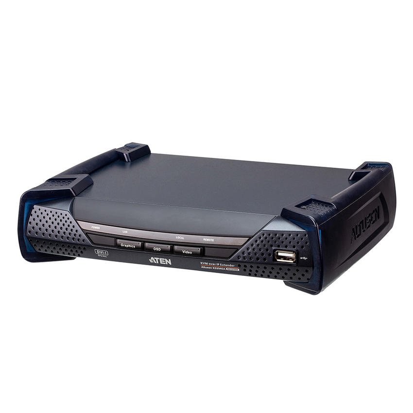 Receptor KVM IP | Dual Display USB | Baja Latencia | 1920 x 1200 60Hz | RS232