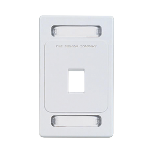 Placa de pared Keystone de 1 salida, color blanco, para jacks Keystone Z-MAX y MAX