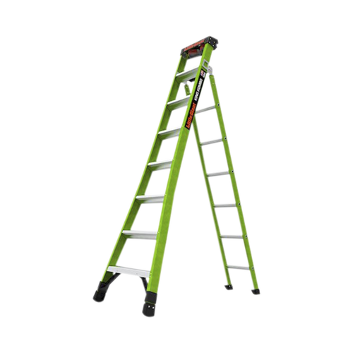 Escalera de Tijera 3 en 1 de 2.44 Metros, Fibra de Vidrio (SKU13908-001). Hecha en E.U.A. (Versión 2.0)