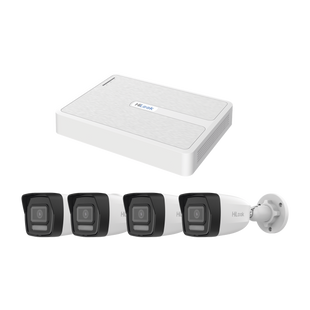 Kit IP 2 Megapixel / NVR de 8 Canales con 8 Puertos PoE / 4 Cámaras IP Bala para Exterior / Micrófono Integrado