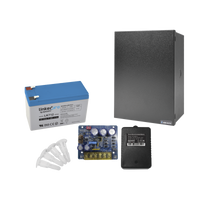 Kit con fuente PLB3 con salida de 12 Vcc a 4 Amper, incluye transformador y batería de 12 V a 7 Amper