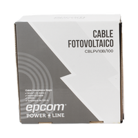 Kit de 2 rollos de 100 metros de cable fotovoltaico de cobre, rojo y negro, calibre 10 AWG (6mm²), Tipo PV,  1000/2000 V y 120°C.