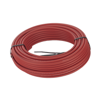 Kit de 2 rollos de 100 metros de cable fotovoltaico de cobre, rojo y negro, calibre 10 AWG (6mm²), Tipo PV,  1000/2000 V y 120°C.