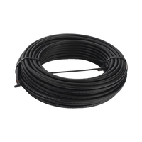 Kit de 2 rollos de 100 metros de cable fotovoltaico de cobre, rojo y negro, calibre 10 AWG (6mm²), Tipo PV,  1000/2000 V y 120°C.