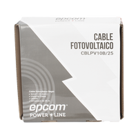 Kit de 2 rollos de 25 metros de cable fotovoltaico de cobre, rojo y negro, calibre 10 AWG (6mm²), Tipo PV,  1000/2000 V y 120°C.