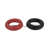 Kit de 2 rollos de 25 metros de cable fotovoltaico de cobre, rojo y negro, calibre 10 AWG (6mm²), Tipo PV,  1000/2000 V y 120°C.