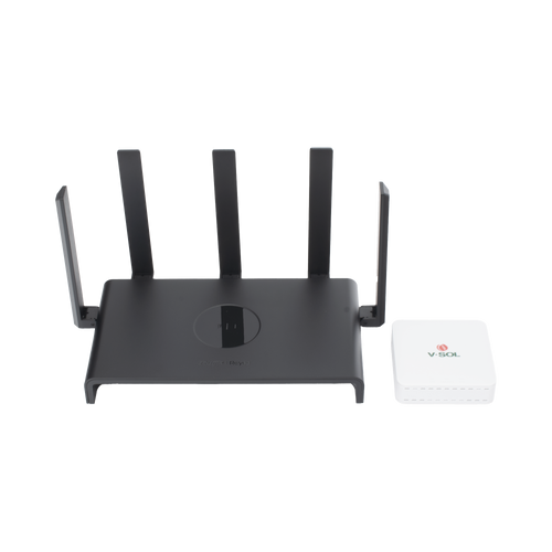 Kit 3 ONU Bridge V-Sol, Dual GPON/EPON con Router Home Mesh Ideal para distribuciones WISP de mayor cobertura Wi-Fi en Hogares y Oficinas