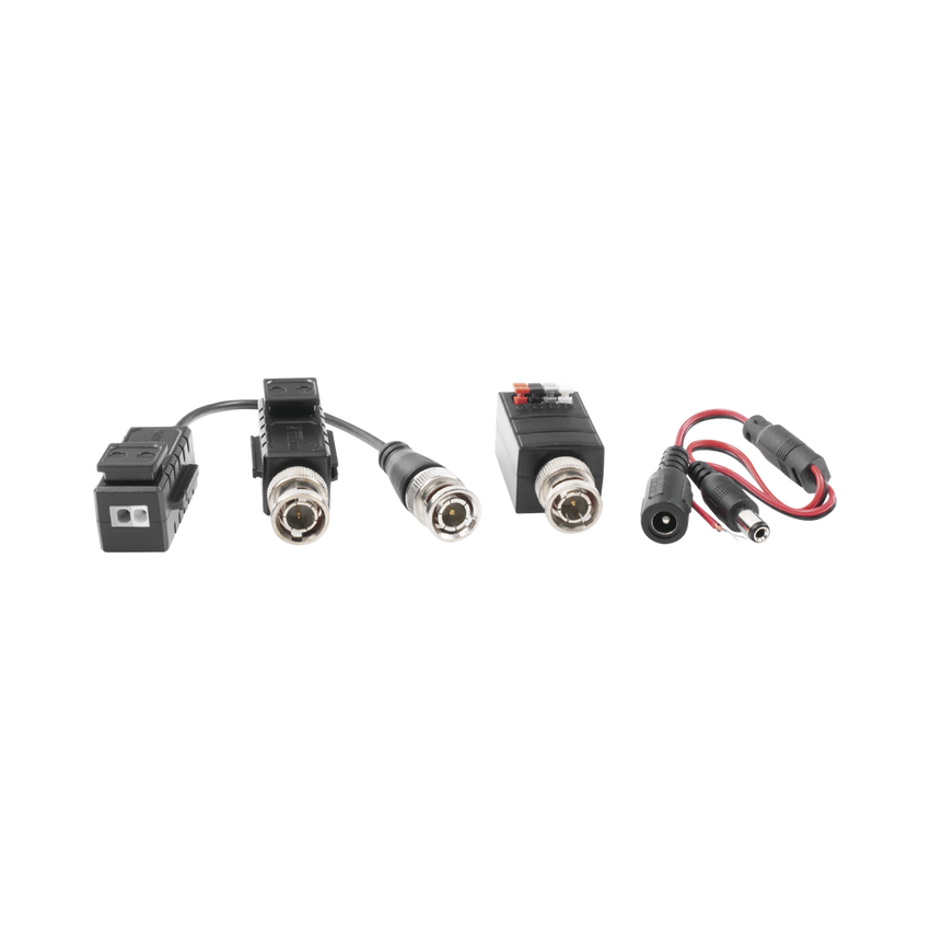 Kit de TRANSCEPTORES DE VIDEO DE LARGO ALCANCE / 320 Metros / Resolución 720P y 1080P / Cat 5e/6 / Compatible con cámaras HD-TVI/CVI/AHD/CVBS / Alimente solo el Receptor / Protección Interconstruida contra sobretensión.