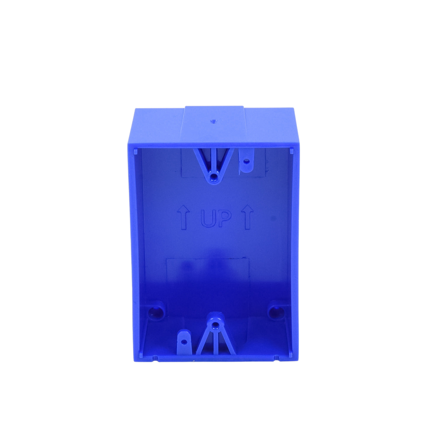 Caja trasera de montaje color azul para estaciones de parada STOPPER
