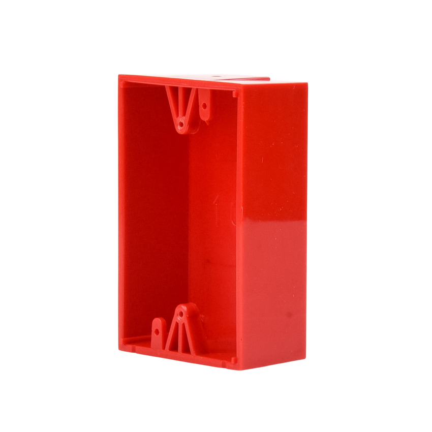 Caja trasera de montaje color rojo para estaciones de parada STOPPER