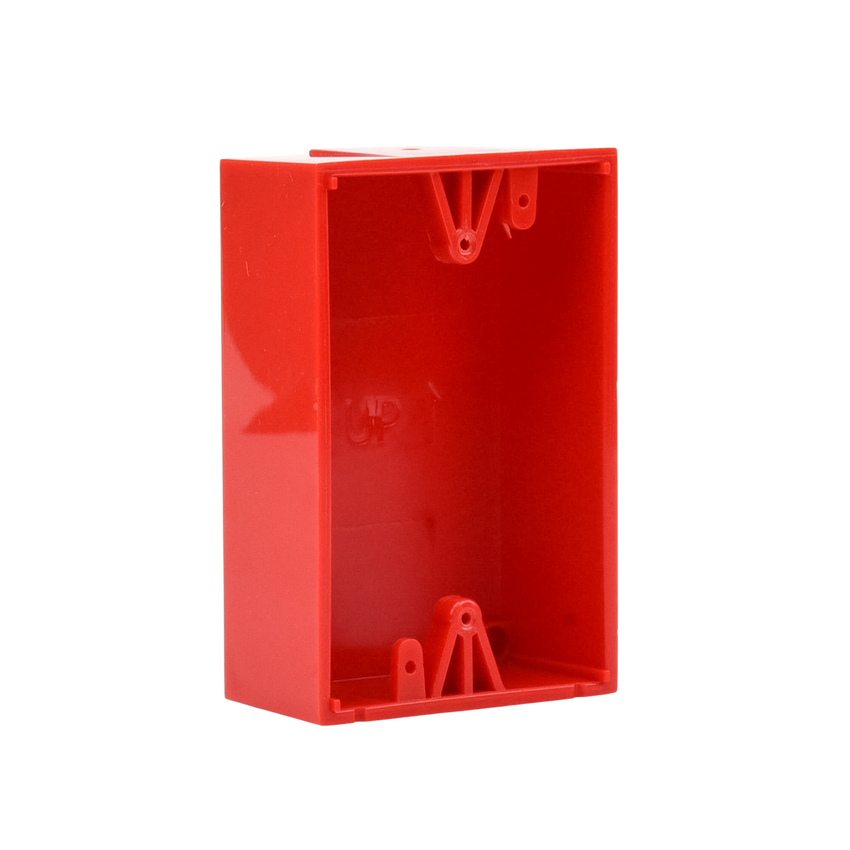 Caja trasera de montaje color rojo para estaciones de parada STOPPER