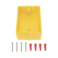 Caja trasera de montaje color amarillo para estaciones de parada STOPPER