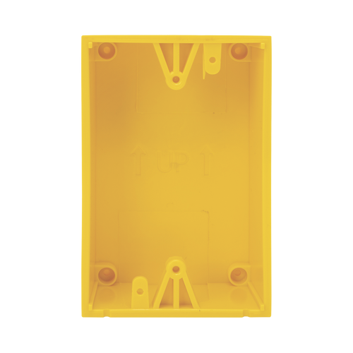 Caja trasera de montaje color amarillo para estaciones de parada STOPPER
