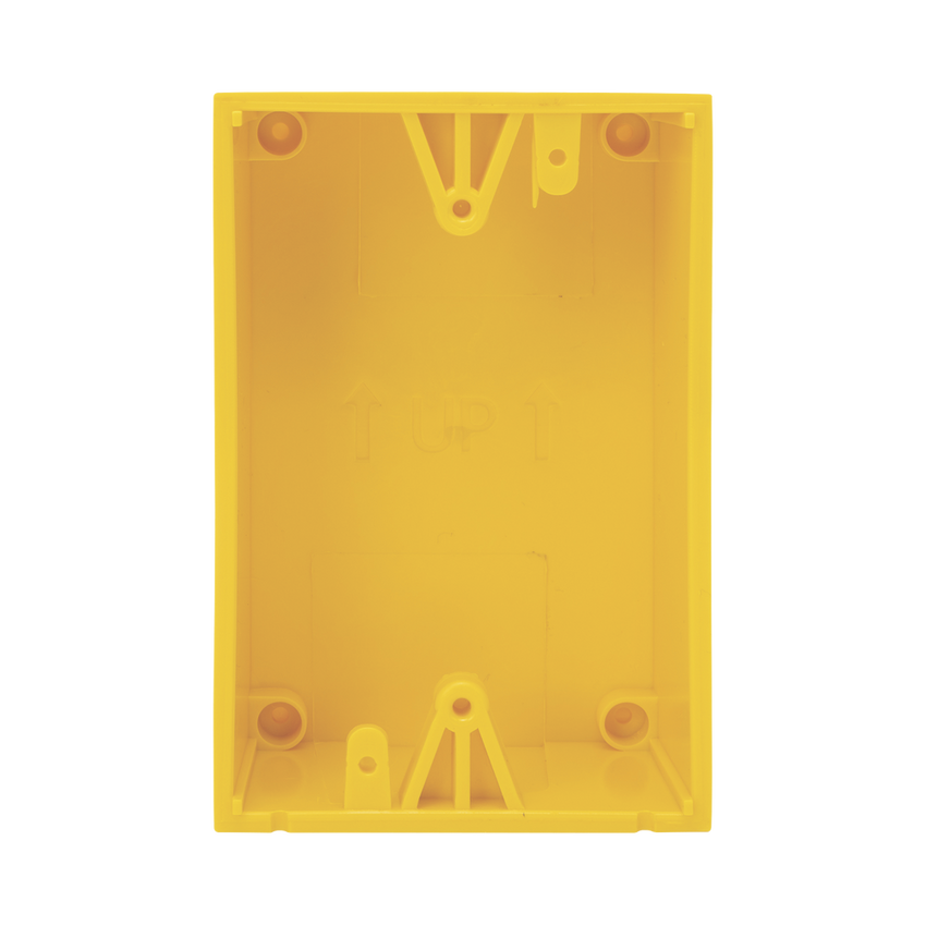 Caja trasera de montaje color amarillo para estaciones de parada STOPPER