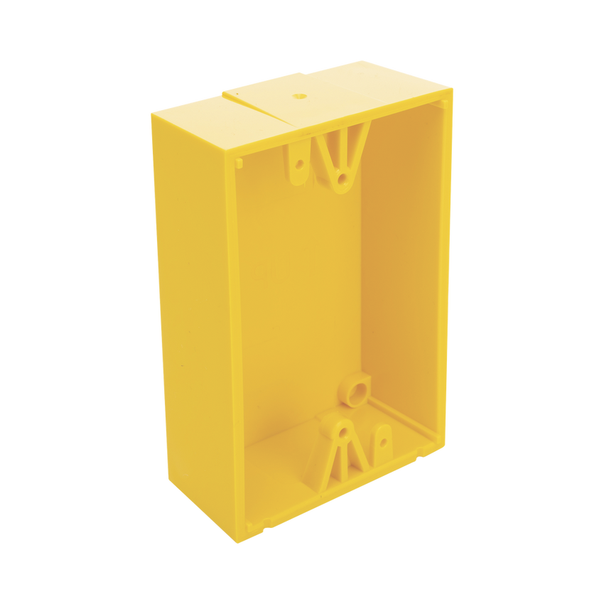Caja trasera de montaje color amarillo para estaciones de parada STOPPER